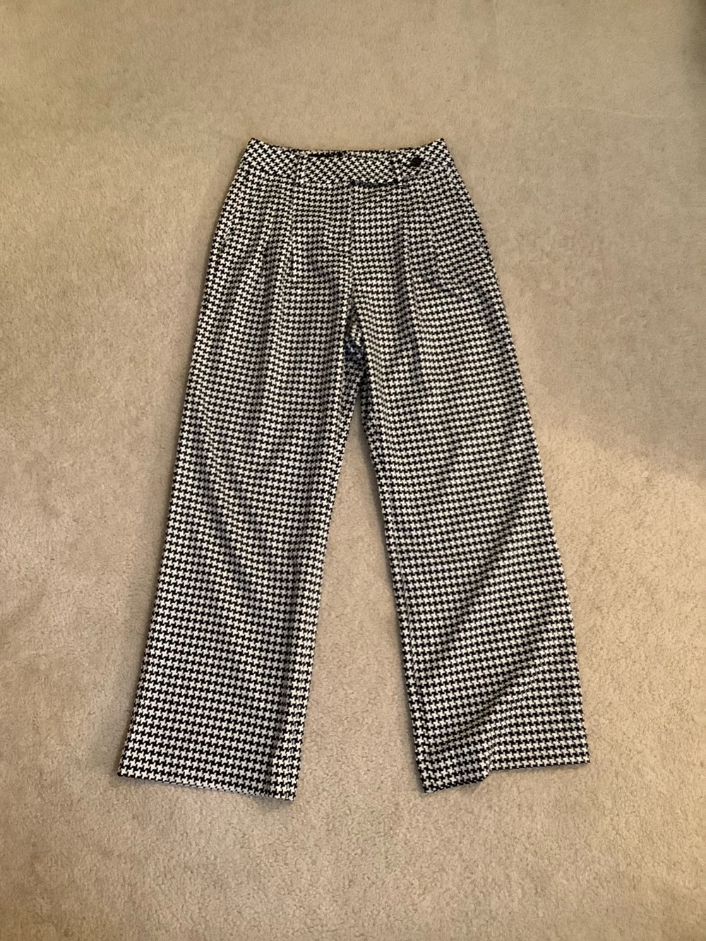 Urban Outfitters Wildfang Empower Houndstooth Wide Leg Dress Pants Trouser Sz 6.